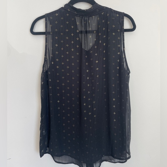 TARGET - NWT sleeveless blouse black with gold detail - Picture 2 of 3
